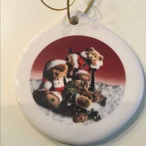 Boyd’s Bears set  of 2 porcelain ornaments .